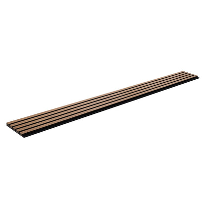 Wood Slat Acoustic Panels, 7.9 x 94.5 inch, MDF Accent Wooden Wall Panels for Modern Interior Wall, Faux Wood Wall Board Panels for Stylish Decor and Noise Reduction, Walnut