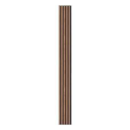 Wood Slat Acoustic Panels, 7.9 x 94.5 inch, MDF Accent Wooden Wall Panels for Modern Interior Wall, Faux Wood Wall Board Panels for Stylish Decor and Noise Reduction, Walnut