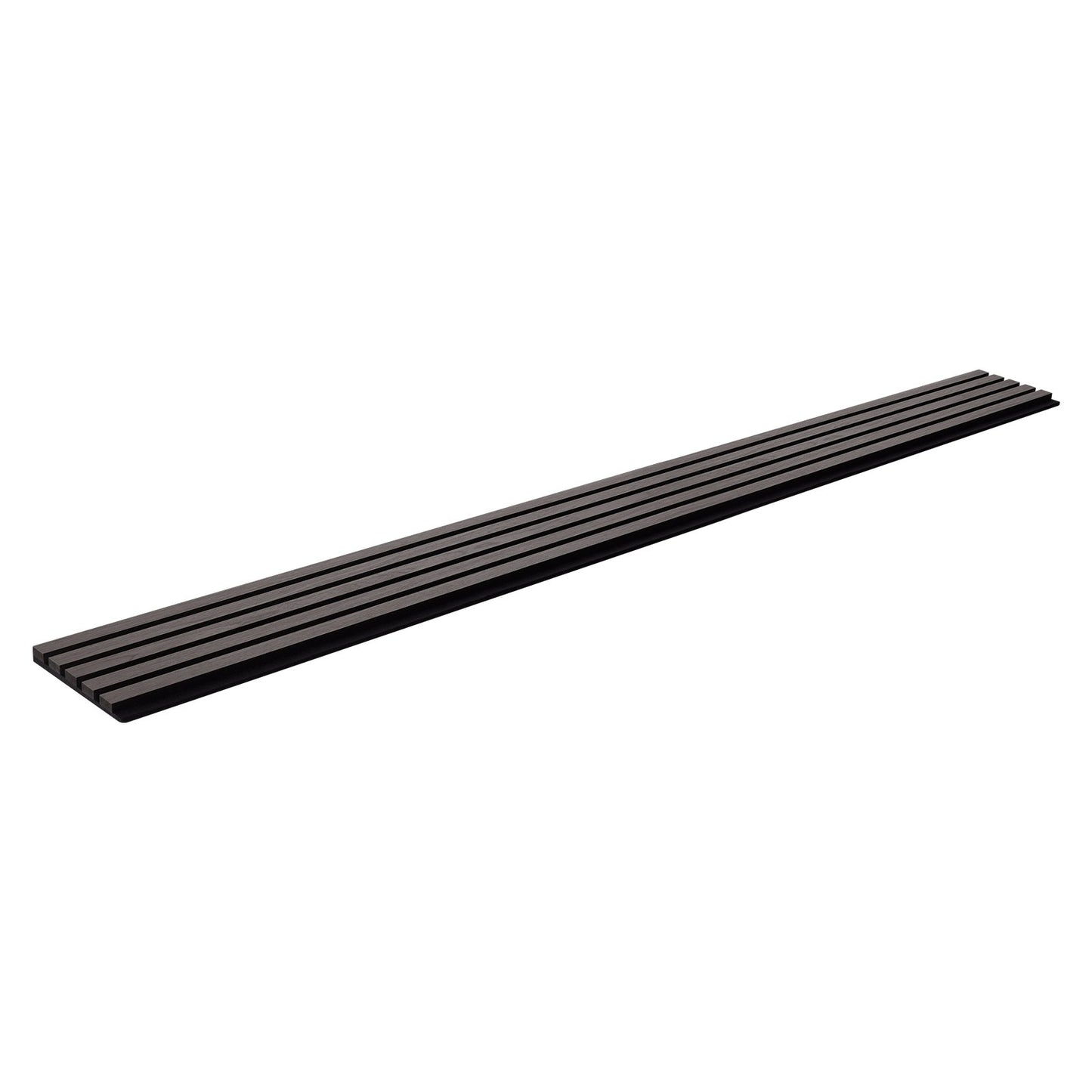 Wood Slat Acoustic Panels, 7.9 x 94.5 inch, MDF Accent Wooden Wall Panels for Modern Interior Wall Decor, Faux Wood Wall Board Panels for Noise Reduction, Black Oak