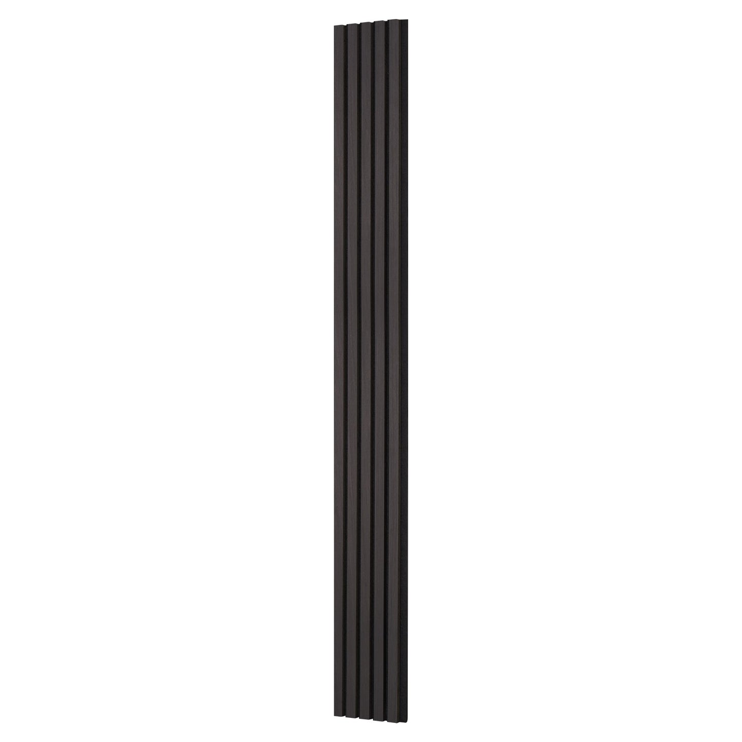 Wood Slat Acoustic Panels, 7.9 x 94.5 inch, MDF Accent Wooden Wall Panels for Modern Interior Wall Decor, Faux Wood Wall Board Panels for Noise Reduction, Black Oak