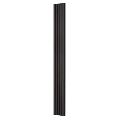 Wood Slat Acoustic Panels, 7.9 x 94.5 inch, MDF Accent Wooden Wall Panels for Modern Interior Wall Decor, Faux Wood Wall Board Panels for Noise Reduction, Black Oak