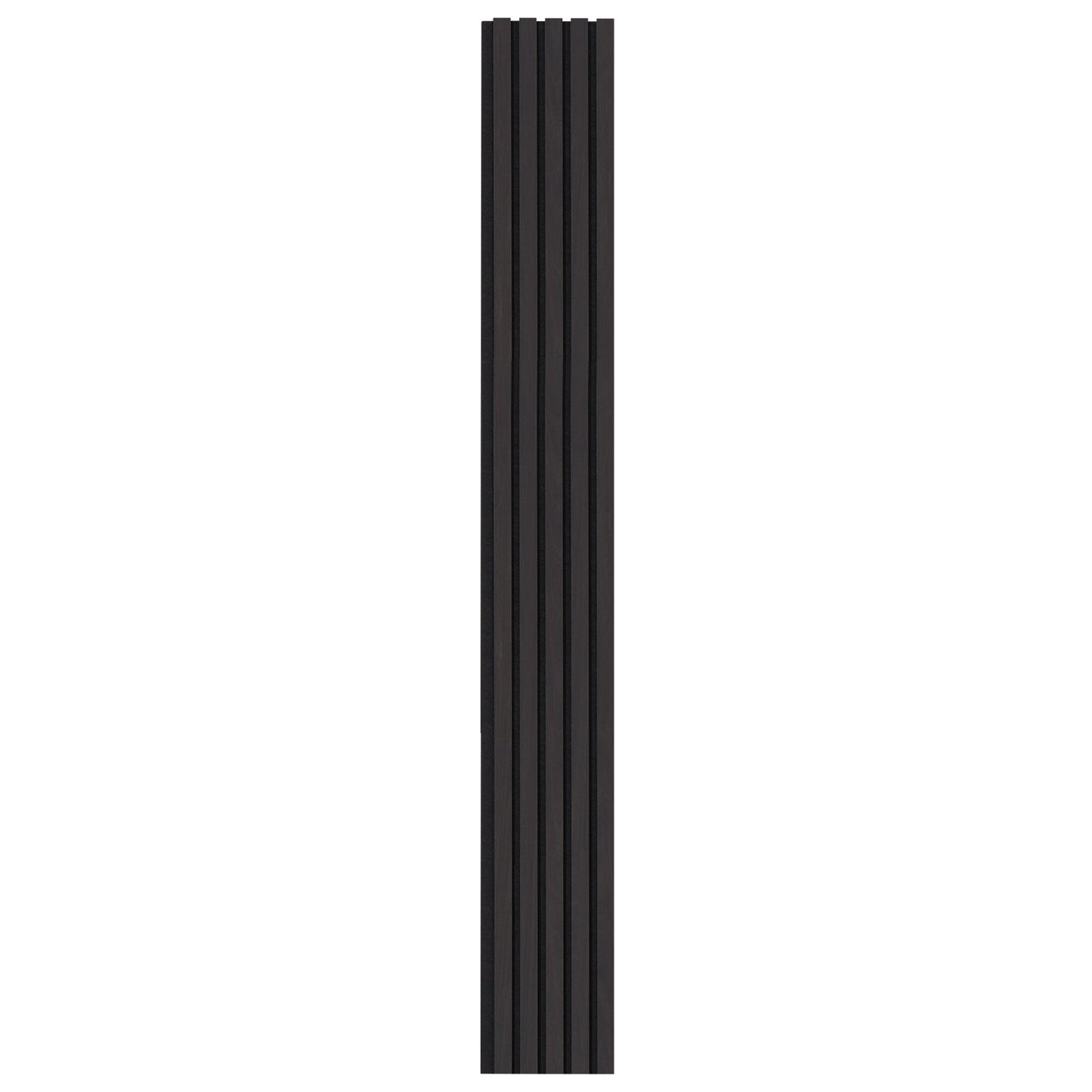 Wood Slat Acoustic Panels, 7.9 x 94.5 inch, MDF Accent Wooden Wall Panels for Modern Interior Wall Decor, Faux Wood Wall Board Panels for Noise Reduction, Black Oak