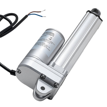 12V Linear Actuator, 101.6mm Stroke IP65 Waterproof Linear Actuator, 3000N 5mm/s Motion Actuators with Mounting Brackets for Solar Trackers, Industrial Machinery, Door Opener
