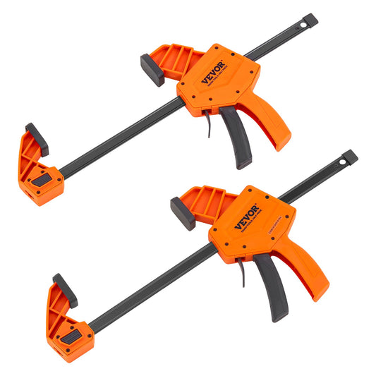 VEVOR Bar Clamps for Woodworking, 2-Pack 304.8 mm One-Handed Clamp/Spreader, Quick-Change