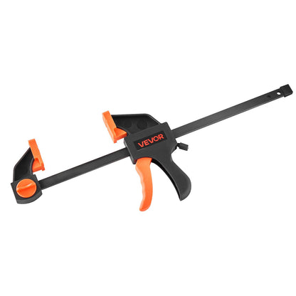 Bar Clamps for Woodworking, 2-Pack 30.48 cm and 2-Pack 15.24 cm, One-Handed Clamp/Spreader, Quick-Grip F-Clamp with 70 kg Load Limit, Premium Plastic and Steel, for Woodworking Metal working