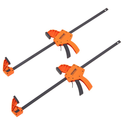 VEVOR Bar Clamps for Woodworking, 2-Pack 24" One-Handed Clamp/Spreader, Quick-Change