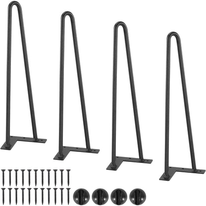 16" Metal Hairpin Table Legs for DIY Furniture, 227kg Capacity, Set of 4