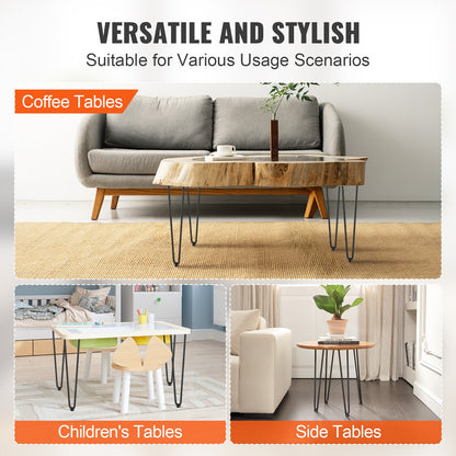VEVOR 482.6MM Hairpin Furniture Legs, Metal Home DIY Projects for Nightstand, Coffee