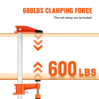 Heavy-Duty Bar Clamps for Woodworking, 2-Pack, 0.91m Jaw, 272 kg Capacity