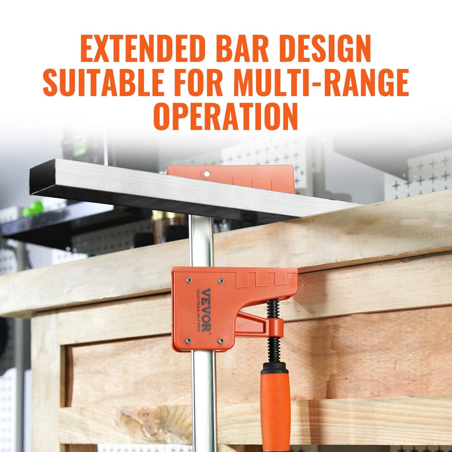Woodworking Bar Clamps, 2-Pack 1.27m Parallel Set, 500kg Load Capacity