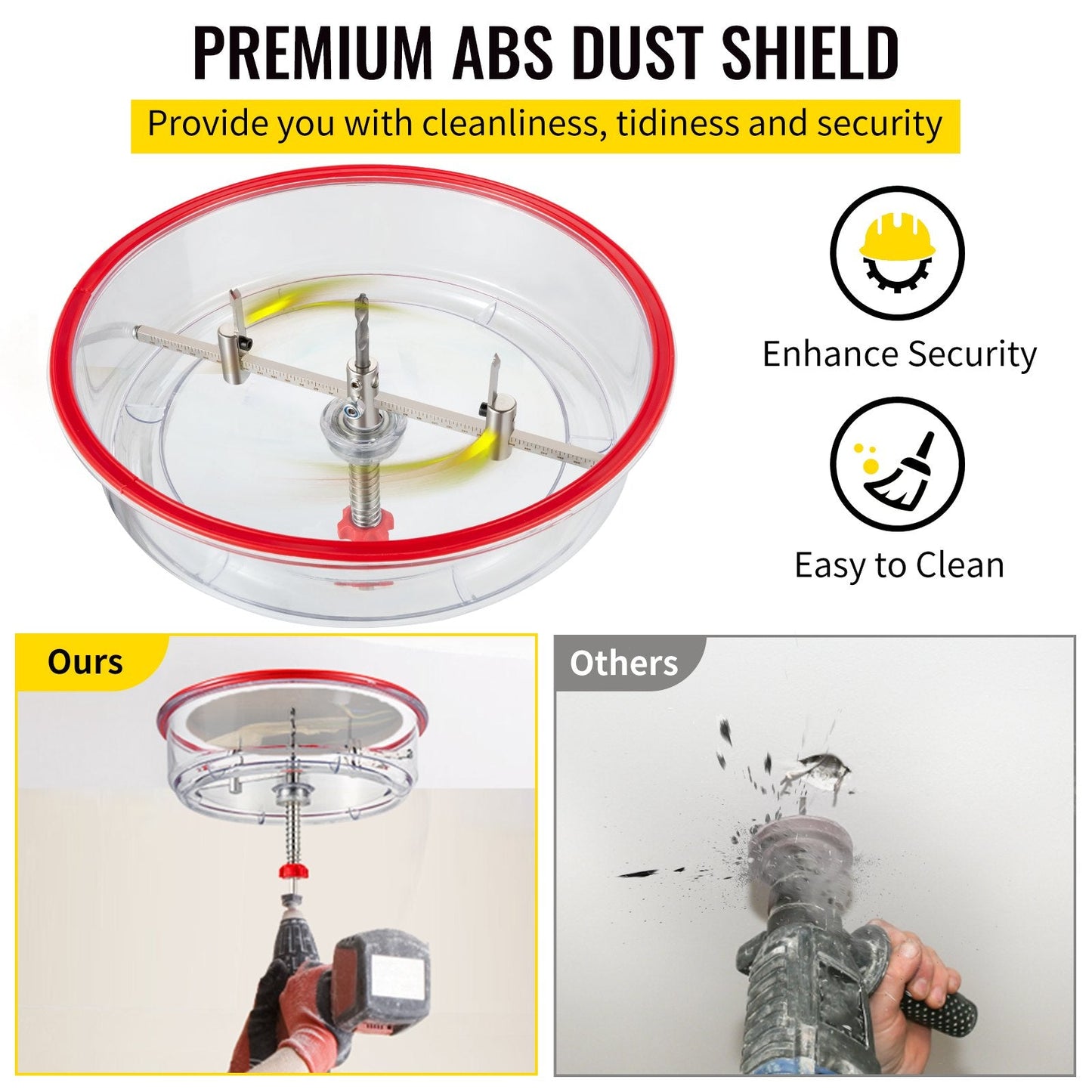 Adjustable Hole Saw Cutter Kit with Dust Shield, 40-300 mm Cutting Range