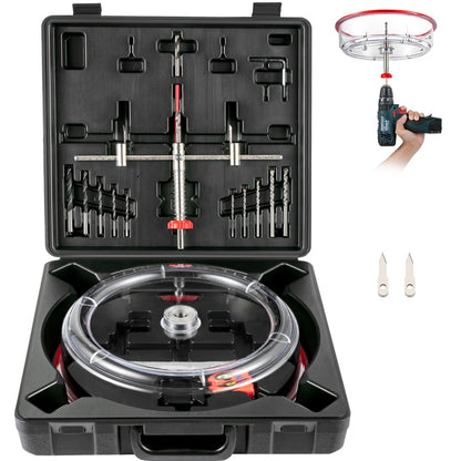 VEVOR Adjustable Hole Saw Cutter Kit, 1-5/8\" to 11-13 /16\" (40-300 mm), Recessed