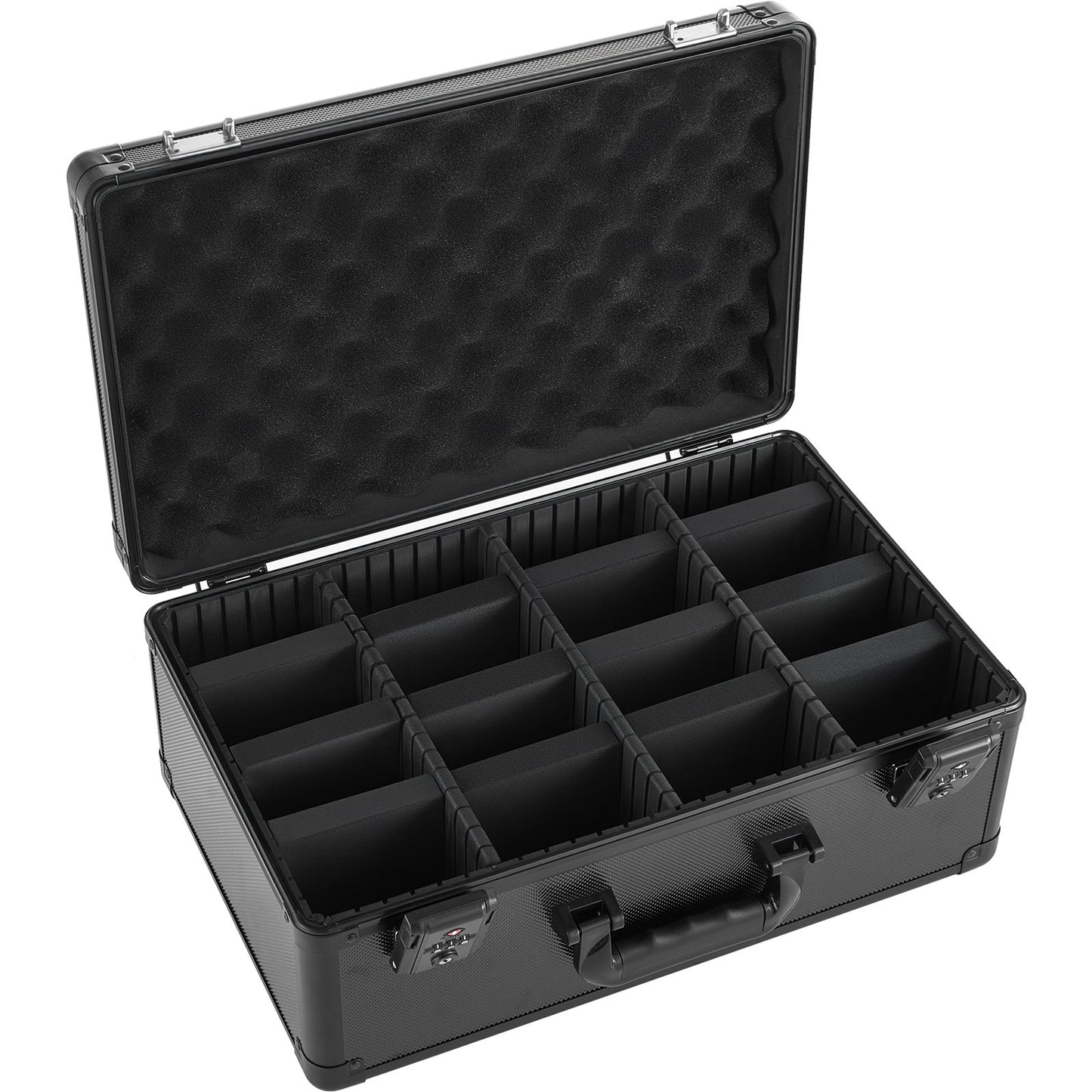 Graded Card Case 4 Row 152 PSA Slab Storage Box TSA Approved Lock, Baseball Sports Trading Cards Holder Collector, with 12 Dividers, Holds 120 SGC 100 BGS 550 Top Loaders & 999+ Loose Cards