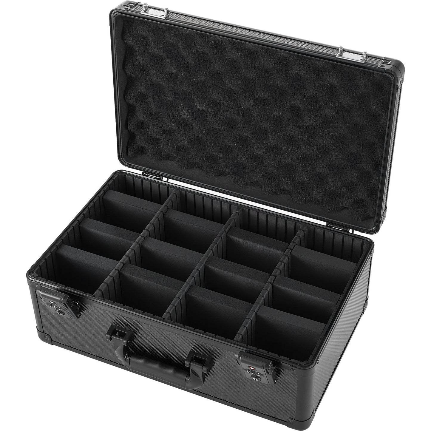 Graded Card Case 4 Row 152 PSA Slab Storage Box TSA Approved Lock, Baseball Sports Trading Cards Holder Collector, with 12 Dividers, Holds 120 SGC 100 BGS 550 Top Loaders & 999+ Loose Cards