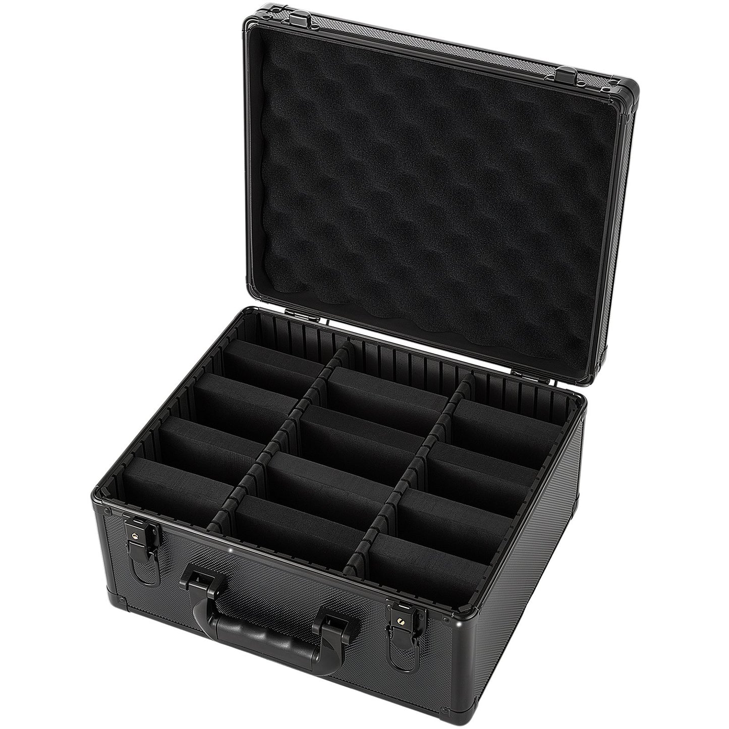 Graded Card Case 3 Row 180 PSA Slab Storage Box with Secure Lock, Baseball Sports Trading Cards Holder Collector with 12 Dividers, Key, Holds 120 SGC 100 BGS 520 Top Loaders & 999+ Loose Cards