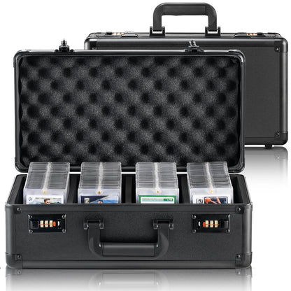 Graded Card Storage Case with Combination Lock, Holds 108 Cards, 4 Slots
