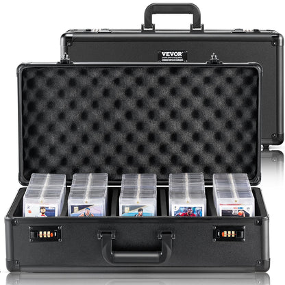Graded Card Storage Box with Coded Lock, Holds 162 PSA & More, 5 Slots, 2.4 kg