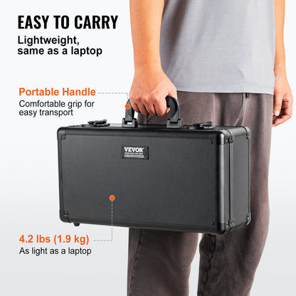 Graded Card Storage Case, 4 Slots, Holds 108 PSA Cards, with Lock and Foam Dividers