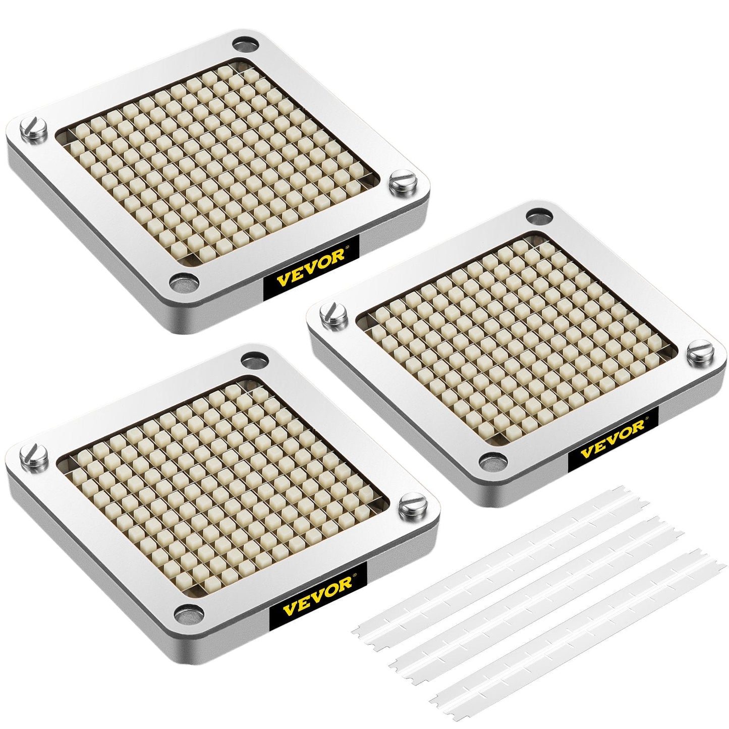French Fry Cutter Replacement Set, Stainless Steel Blade & Push Block, 1/4 Meter