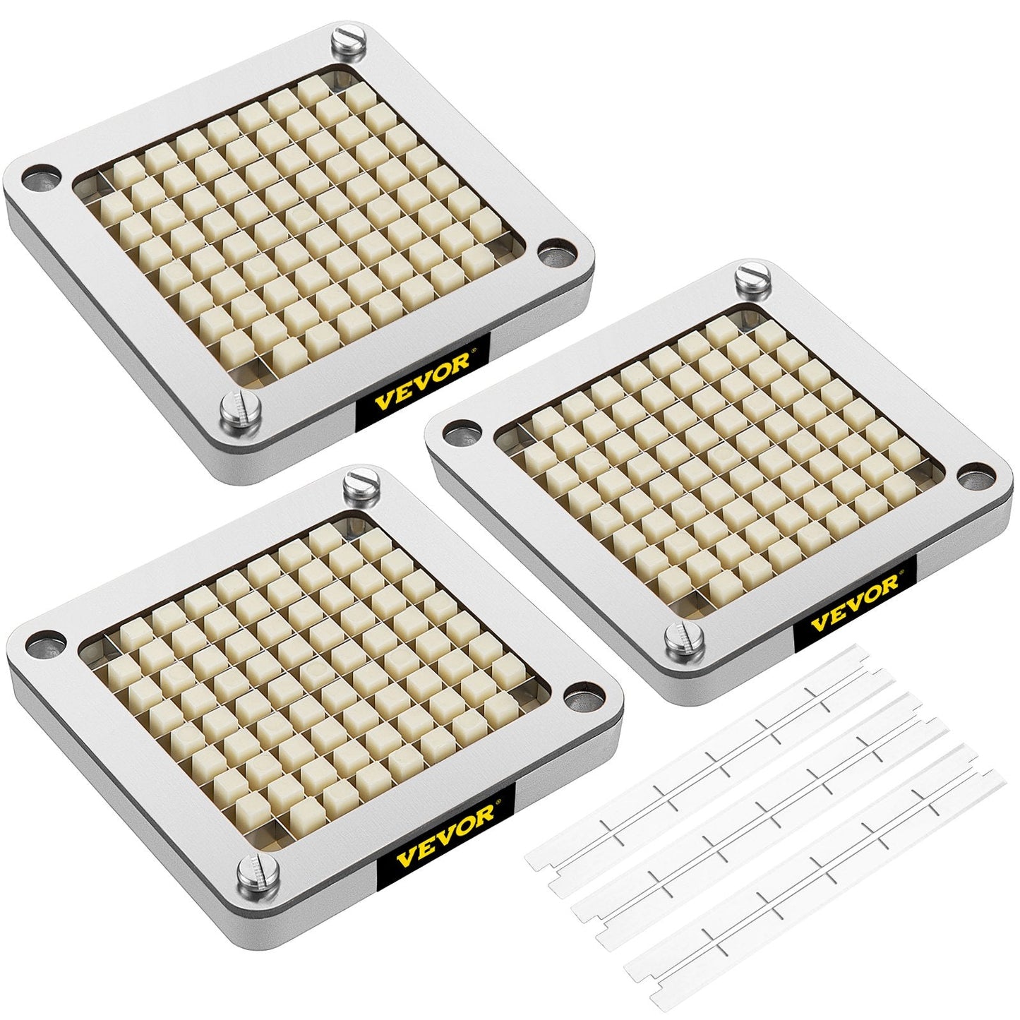 French Fry Cutter Replacement Set, 9.5 mm Blades & Push Block, 3 Pieces
