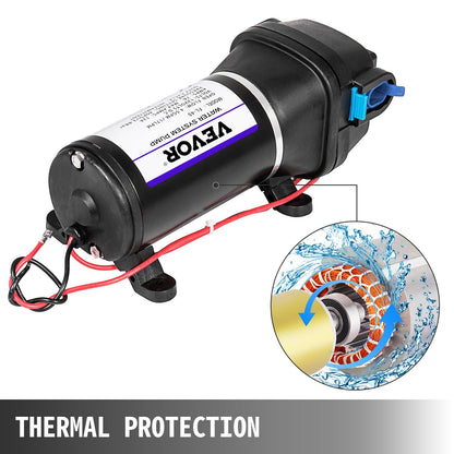 12V High Pressure Diaphragm Pump, 17L/Min Misting Sprayer for RV/Boat/Garden
