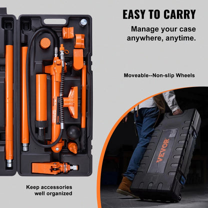 10 Ton Hydraulic Jack Air Pump Lift Ram Body Frame Repair Kit