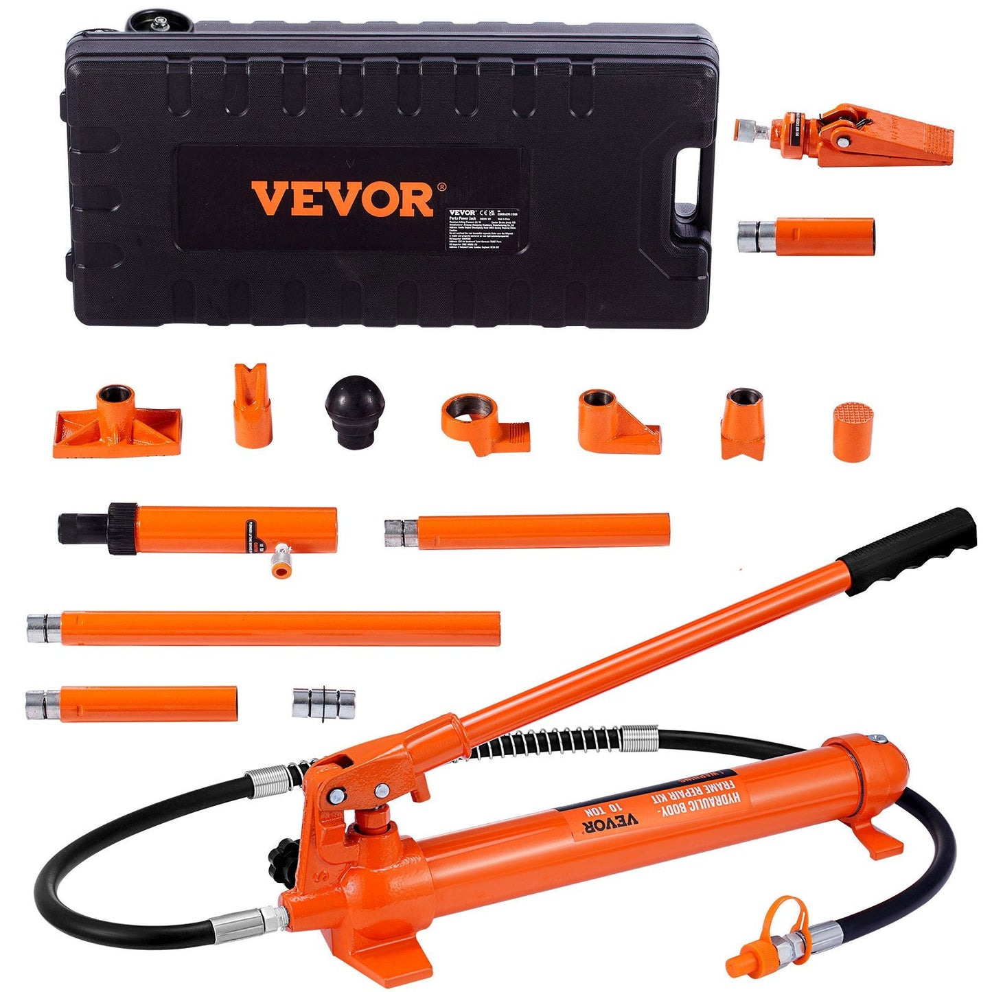 10 Ton Hydraulic Jack Air Pump Lift Ram Body Frame Repair Kit