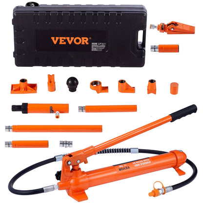 12 Ton Hydraulic Jack & Air Pump Kit with 5.3m Stroke and 1.4m Oil Tube
