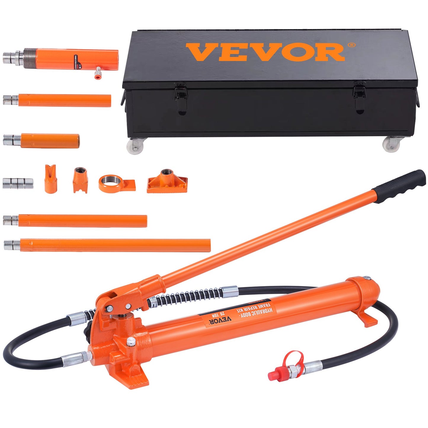 VEVOR 20 Ton Porta Power Kit, Portable Hydraulic Jack with 4.6 ft/1.4 m Oil Hose,