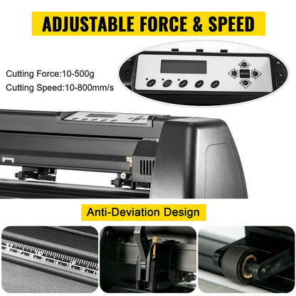 Vevor 5 in 1 Heat Press 12"x15" Transfer Cap 28" Vinyl Cutter Plotter Cutting 3