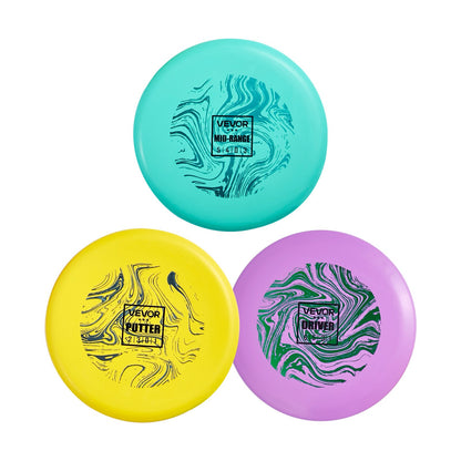 Disc Golf Set, 3 Pack Disc Golf Starter Set, Beginners Flying Discs for Full-Body Strength Training, with Putter, Mid-Range, Driver, PDGA Approved, for Outdoor Backyard, Lawn, Beach, and Park