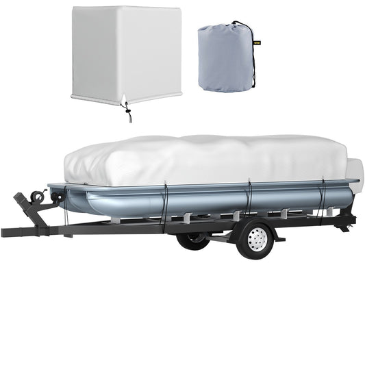 VEVOR Pontoon Boat Cover, Fit for 25\'-28\' Boat, Heavy Duty 600D Marine Grade Oxford