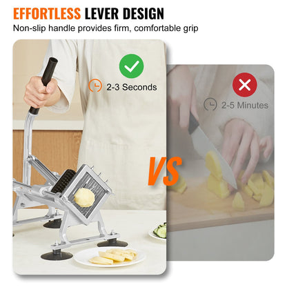 Manual Vegetable and Fruit Slicer, Stainless Steel, 0.64cm Blade, 2.65kg Weight