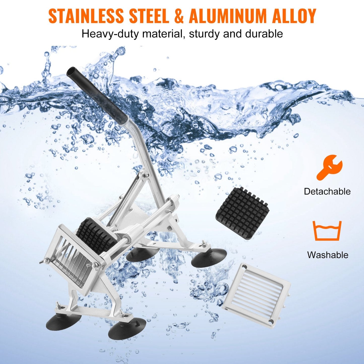 Commercial Vegetable & Fruit Slicer, Stainless Steel, 3/8 m Blade, 2.65 kg Weight