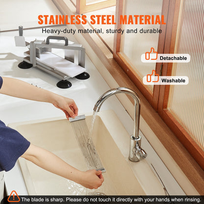 Commercial Stainless Steel Tomato Slicer, 0.6m Blade for Versatile Use