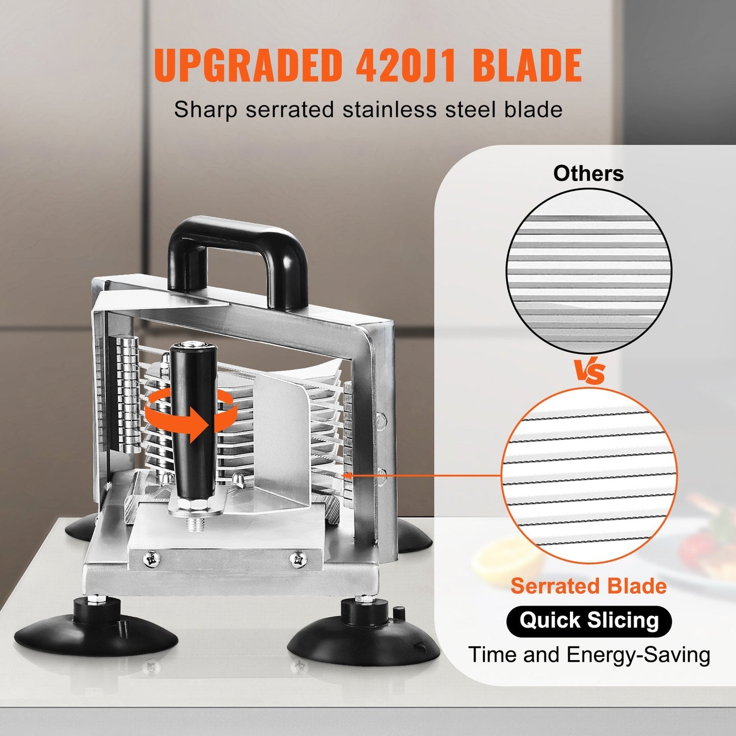 Heavy Duty Stainless Steel Tomato & Fruit Slicer, 0.48cm Blade, 3.3kg