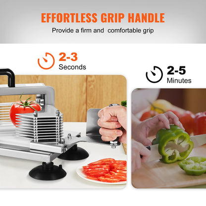 VEVOR Commercial Tomato Slicer, 3/8 inch Tomato Cutter Slicer, Stainless Steel Heavy