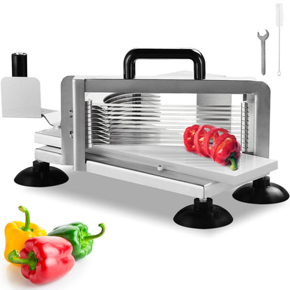 VEVOR Commercial Tomato Slicer, 3/8 inch Tomato Cutter Slicer, Stainless Steel Heavy