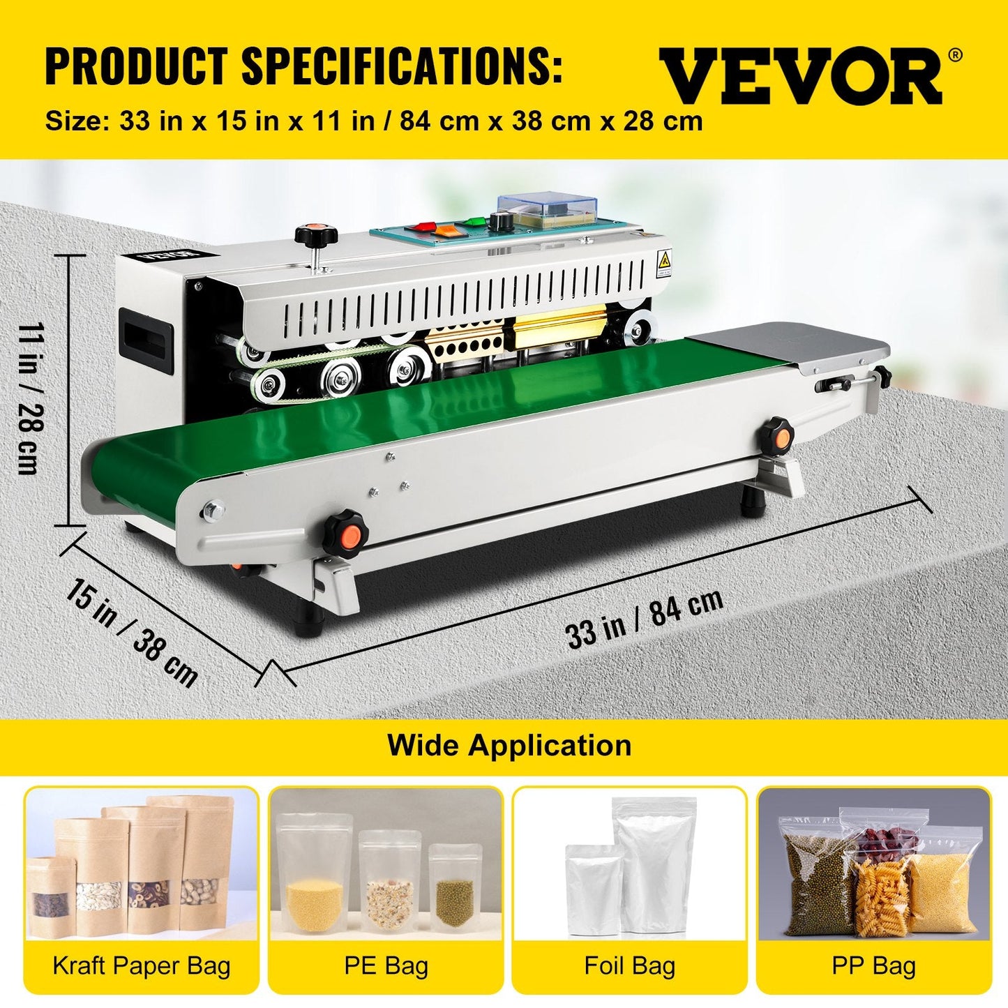 Automatic Continuous Sealing Machine for PVC Bags, Adjustable & Portable Design