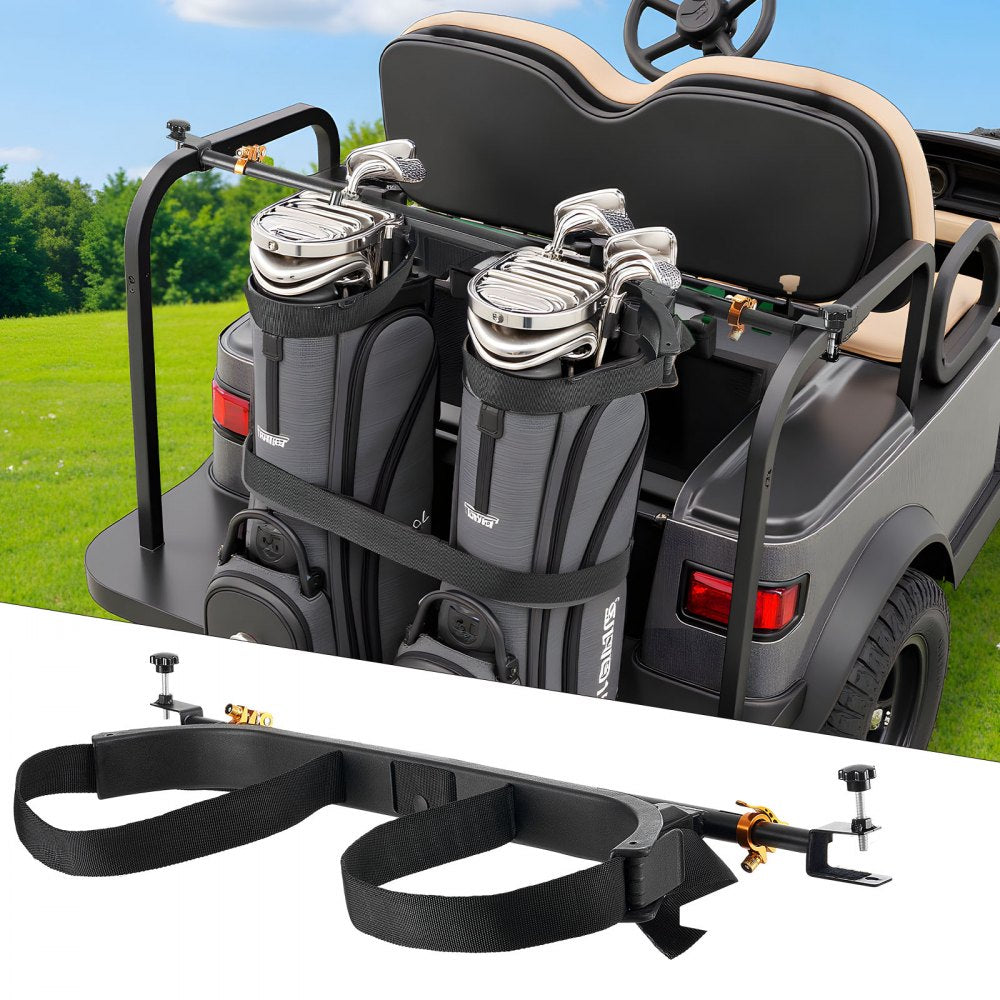 Golf Bag Holder Bracket Attachment Adjustable Bag Bar for Most 2+2 Cart