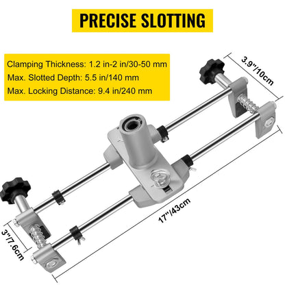 16-Piece Mortice Door Lock Fitting Jig Kit with 3 Cutters & Ruler, 4.2 kg