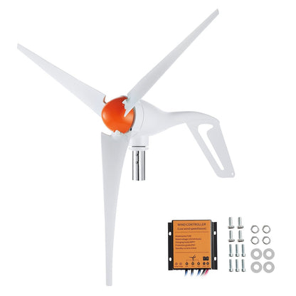 500W 24V Wind Turbine Kit with MPPT Controller, 1.2m 3-Blade Design