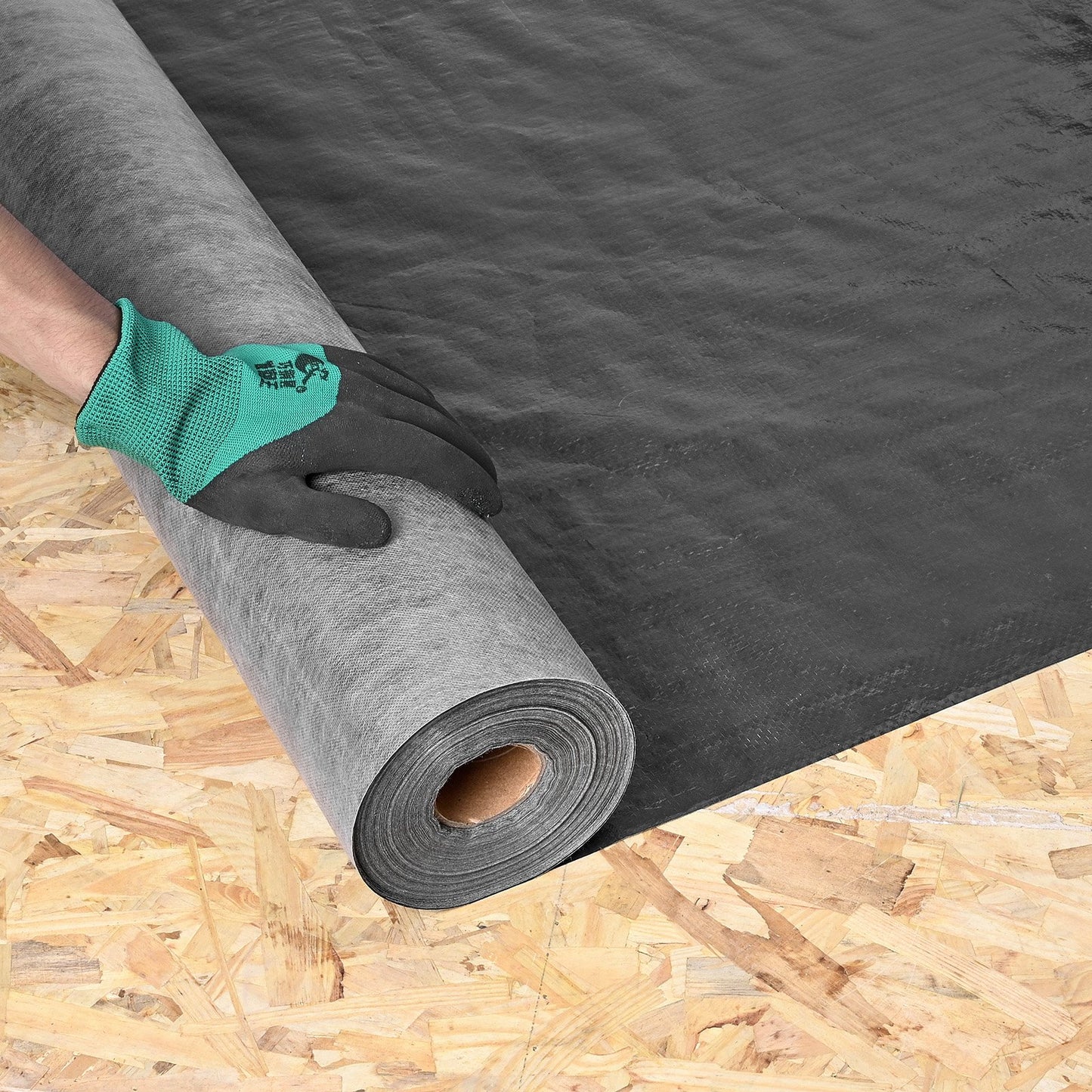 House Wrap, 1.22 x 76.2 mm, 0.17 mm Thick Vapor Barrier, Heavy Duty Plastic Sheeting for Tear-resistant, Drop Cloth Vapor Barrier Covering for Residential & Commercial Construction, Black