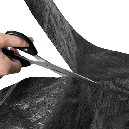 House Wrap, 1.22 x 76.2 mm, 0.17 mm Thick Vapor Barrier, Heavy Duty Plastic Sheeting for Tear-resistant, Drop Cloth Vapor Barrier Covering for Residential & Commercial Construction, Black