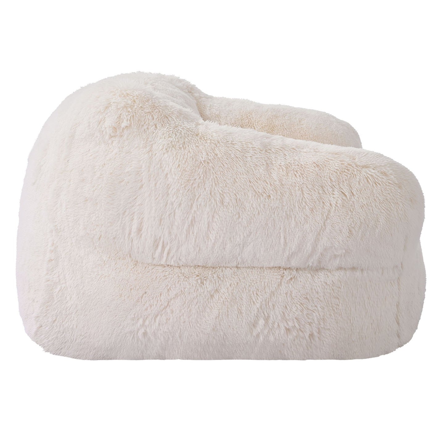 Bean Bag Chair, BeanBag Sofa Chair with Armrests for Adults, Fluffy Plush & High-Density Foam Filling Adult Bean Bag with Zapper, Comfy Lazy Sofa Chair Ideal for Living Room, Bedroom, Beige
