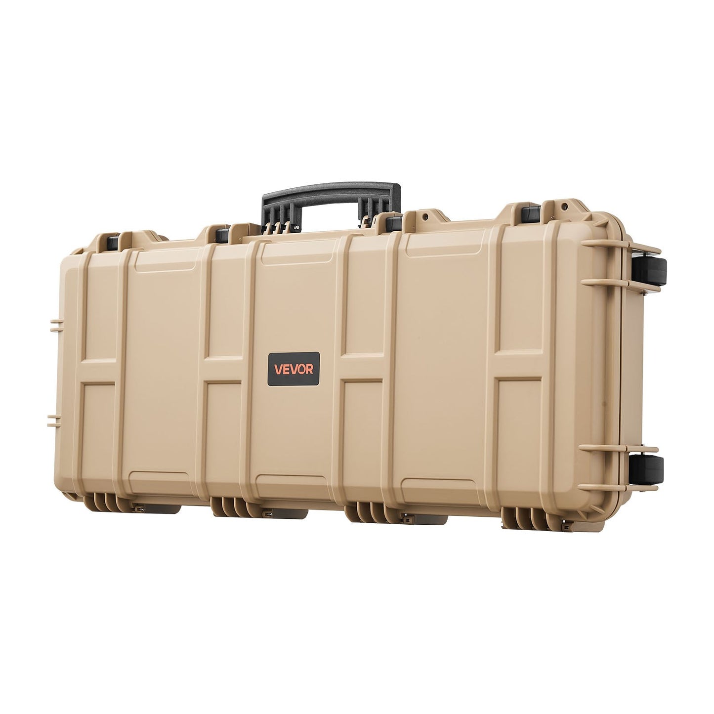 Hard Rifle Case, Lockable Rifle Case with 4 Layers Pre-cut Foams, 914 mm Gun Storage with Wheels, IP67 Waterproof & Dustproof Pistol Storage Cases for Rifles, Shotguns, Airsoft Guns, Khaki