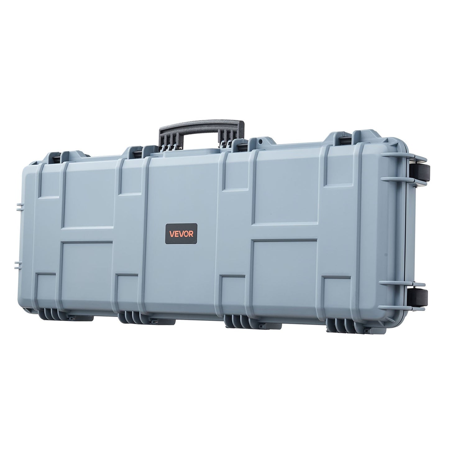 Hard Rifle Case, Lockable Rifle Case with Pre-cut Foams, 1066 mm Movable Gun Storage with Wheels, IP67 Waterproof & Dustproof Pistol Storage for Rifle, Shotgun, Airsoft Gun, Grey