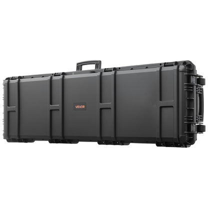 Hard Rifle Case, Lockable Rifle Case with Detachable XPE Foam, 1270 mm Gun Storage with Wheels, IP67 Waterproof & Dustproof Pistol Storage Cases for Rifles, Shotguns, Airsoft Guns, Black