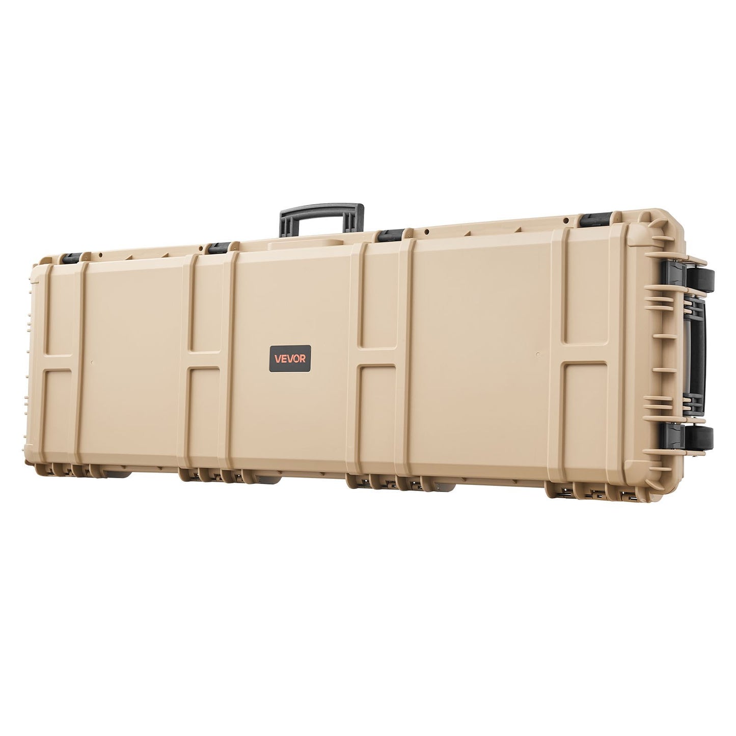 Hard Rifle Case, Lockable Rifle Case with Pre-cut Foams, 1320 mm Gun Storage with Wheels, Heavy Duty IP67 Waterproof & Dustproof Pistol Storage Cases for Rifles, Shotguns, Airsoft Guns, Khaki
