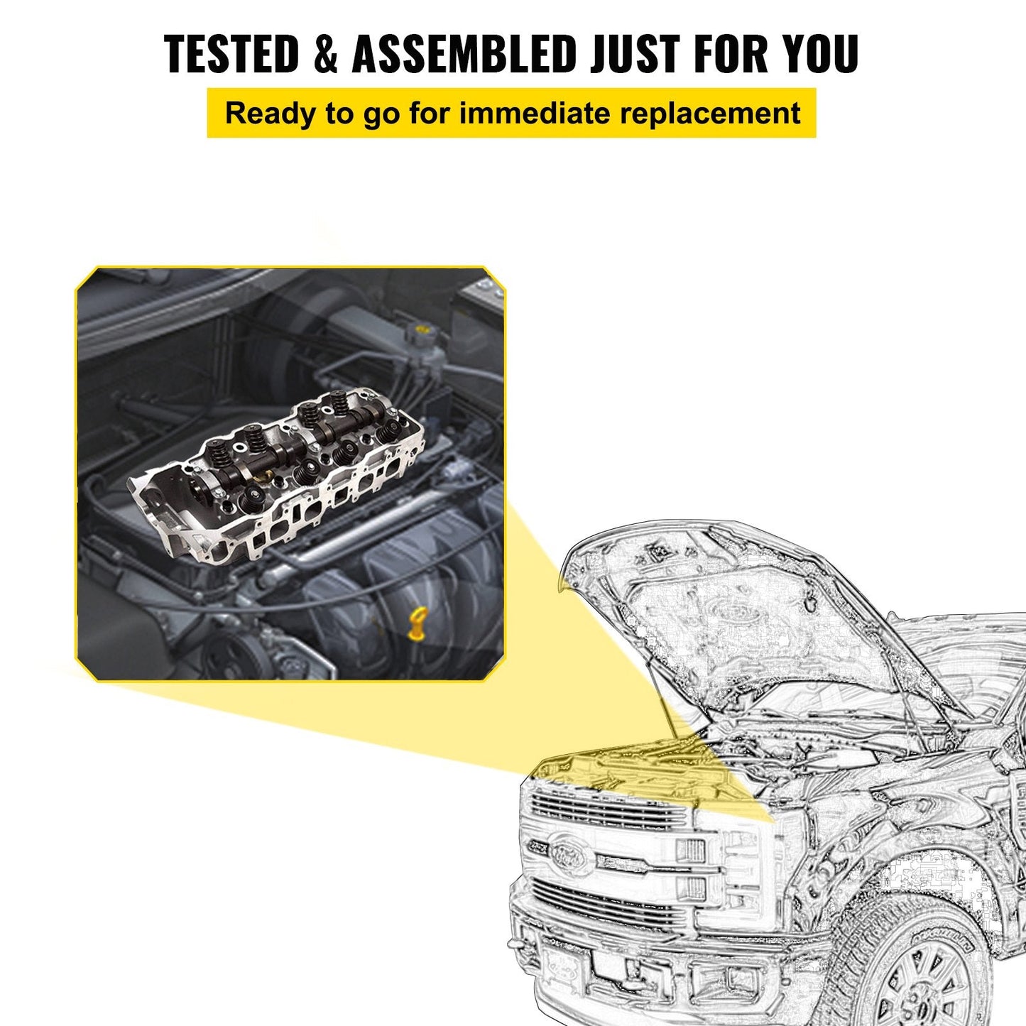 Toyota 4Runner/Pickup 2.4L Cylinder Head with Camshaft & Valve Components